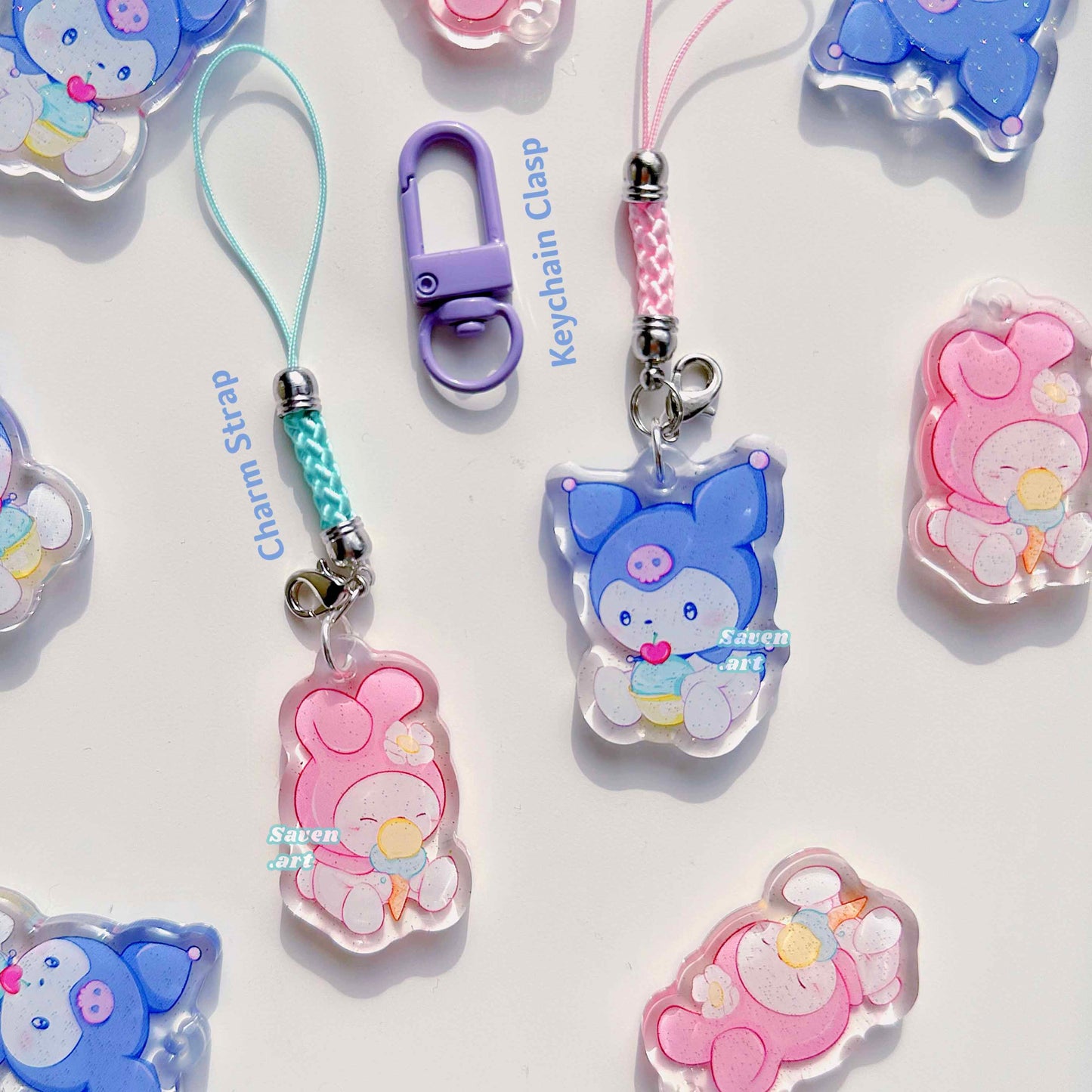 Acrylic Charm: Kuromi & Melody