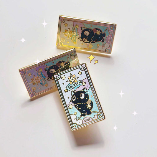 Enamel Pins - Cat Kuro's Tarot Card